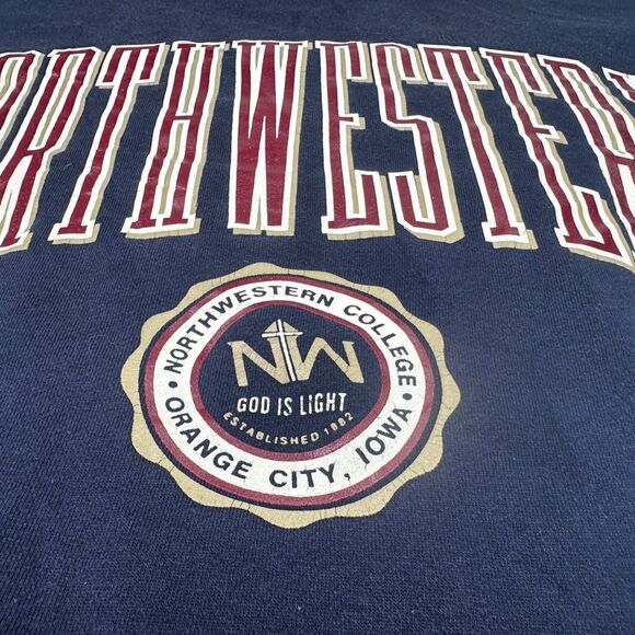 Vintage Gear For Sports Northwestern College Pullover Sweatshirt - Size Large - Picture 5 of 5